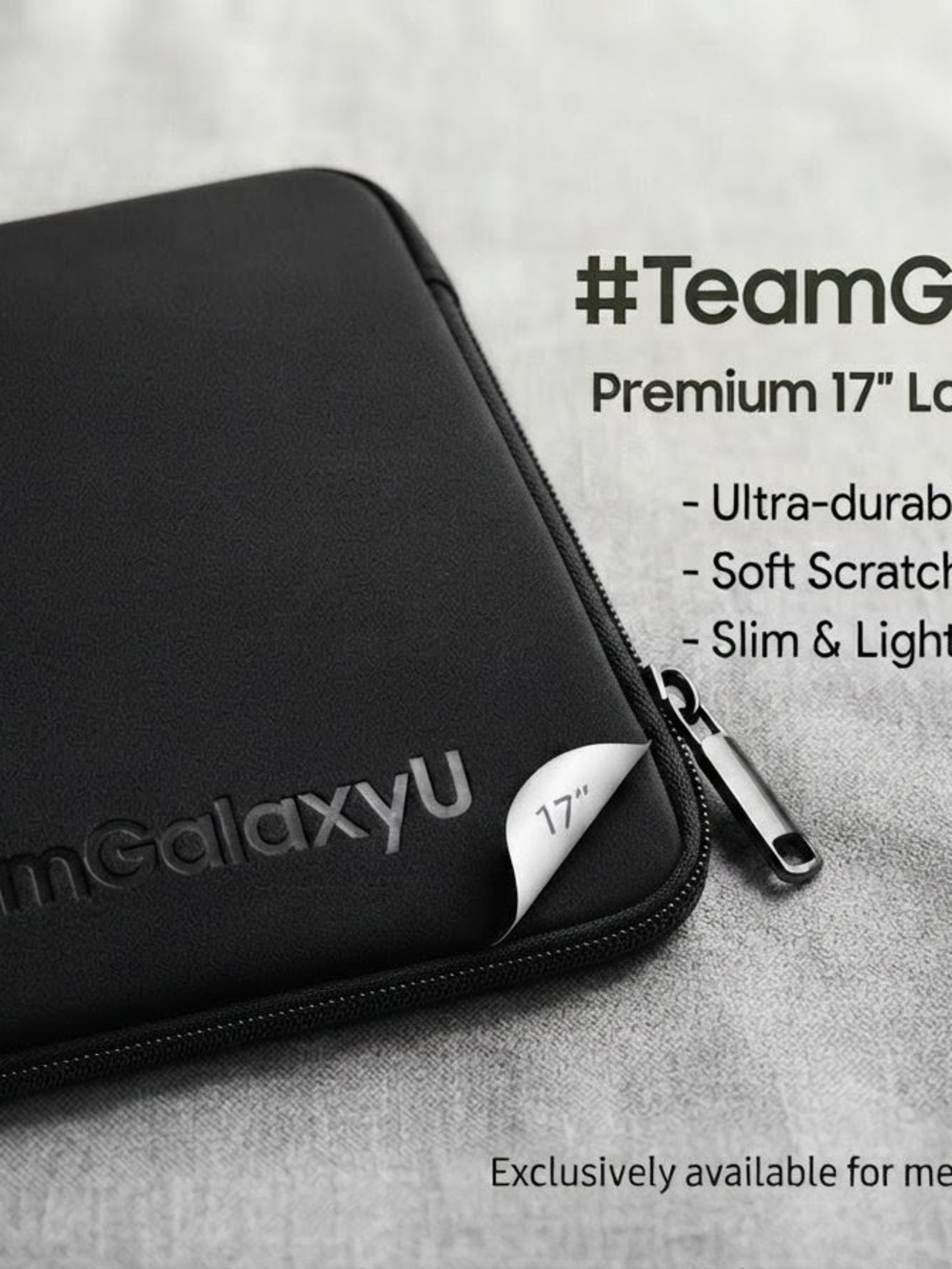 Samsung #TeamGalaxyU 17" Inch Laptop Sleeve Neoprene Protective Slim Case - New